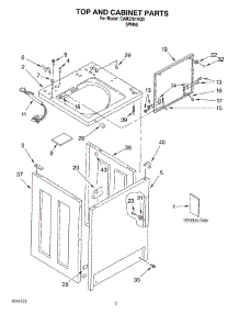 02 - Top And Cabinet, Literature parts for Whirlpool Washer CAM2761KQ0 from AppliancePartsPros.com