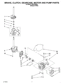 04 - Brake, Clutch, Gearcase, Motor And Pump parts for Whirlpool Washer LSR5100KQ0 from AppliancePartsPros.com