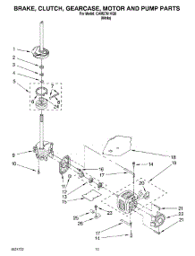 07 - Brake, Clutch, Gearcase, Motor And Pump parts for Whirlpool Washer CAM2761KQ0 from AppliancePartsPros.com