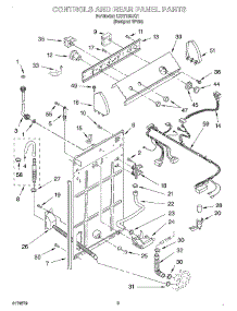 02 - Controls And Rear Panel parts for Whirlpool Washer LXR7133JQ1 from AppliancePartsPros.com