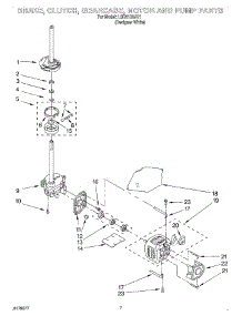 04 - Brake, Clutch, Gearcase, Motor And Pump parts for Whirlpool Washer LBR5132JQ1 from AppliancePartsPros.com
