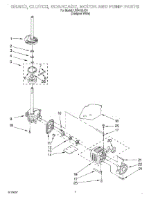 04 - Brake, Clutch, Gearcase, Motor And Pump parts for Whirlpool Washer LBR4121JQ1 from AppliancePartsPros.com