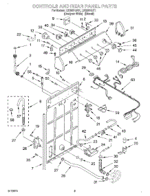 02 - Controls And Rear Panel parts for Whirlpool Washer LSQ9610JQ1 from AppliancePartsPros.com