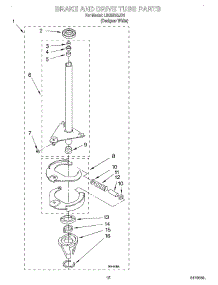 08 - Brake And Drive Tube parts for Whirlpool Washer LSQ9510JQ1 from AppliancePartsPros.com