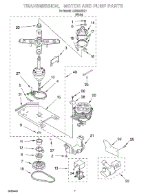 04 - Transmission, Motor And Pump parts for Whirlpool Washer LCR5232HQ1 from AppliancePartsPros.com