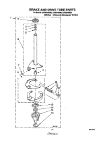 08 - Brake And Drive Tube parts for Whirlpool Washer LSV8244BQ0 from AppliancePartsPros.com