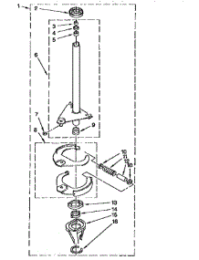 Brake And Drive Tube 388952 parts for Whirlpool Washer 2DLSQ7533JQ0 from AppliancePartsPros.com