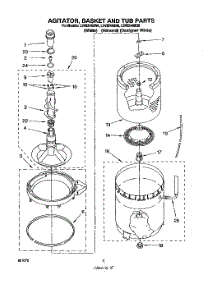04 - Agitator, Basket And Tub parts for Whirlpool Washer LSV8244BN0 from AppliancePartsPros.com