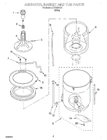 03 - Agitator, Basket And Tub parts for Whirlpool Washer LCR7244HQ1 from AppliancePartsPros.com
