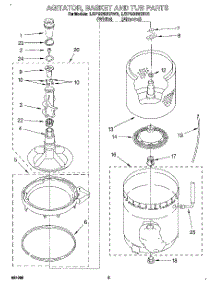 04 - Agitator, Basket And Tub parts for Whirlpool Washer LSP9355BN0 from AppliancePartsPros.com