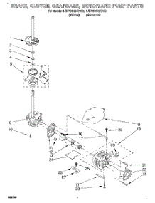06 - Brake, Clutch, Gearcase, Motor And Pump parts for Whirlpool Washer LSP9355BN0 from AppliancePartsPros.com