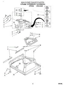 07 - Machine Base parts for Whirlpool Washer LSP9355BW0 from AppliancePartsPros.com