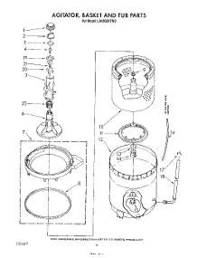 04 - Agitator, Basket And Tub parts for Whirlpool Washer LA6800XTF0 from AppliancePartsPros.com