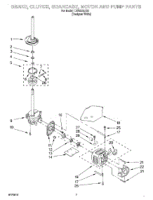 04 - Brake, Clutch, Gearcase, Motor And Pump parts for Whirlpool Washer LXR5232JQ0 from AppliancePartsPros.com