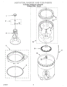 03 - Agitator, Basket And Tub parts for Whirlpool Washer LBR5432JQ0 from AppliancePartsPros.com