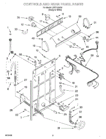 02 - Controls And Rear Panel parts for Whirlpool Washer LXR7133JQ0 from AppliancePartsPros.com
