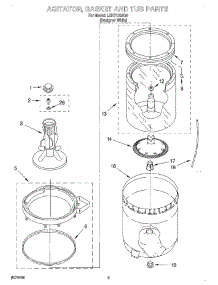 03 - Agitator, Basket And Tub parts for Whirlpool Washer LXR7133JQ0 from AppliancePartsPros.com