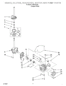 04 - Brake, Clutch, Gearcase, Motor And Pump parts for Whirlpool Washer LSR5132JQ0 from AppliancePartsPros.com