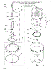 03 - Agitator, Basket And Tub parts for Whirlpool Washer LXR9445JQ0 from AppliancePartsPros.com