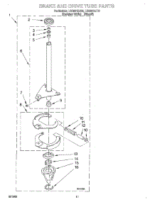 07 - Brake And Drive Tube parts for Whirlpool Washer LSQ9610JT0 from AppliancePartsPros.com