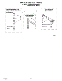 10 - Water System parts for Whirlpool Washer GSX9885JT0 from AppliancePartsPros.com