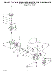 04 - Brake, Clutch, Gearcase, Motor And Pump parts for Whirlpool Washer GSX9885JQ0 from AppliancePartsPros.com