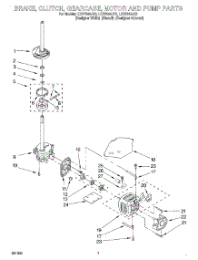 04 - Brake, Clutch, Gearcase, Motor And Pump parts for Whirlpool Washer LXR7244JQ0 from AppliancePartsPros.com
