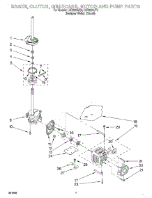 04 - Brake, Clutch, Gearcase, Motor And Pump parts for Whirlpool Washer LSR8233JQ0 from AppliancePartsPros.com