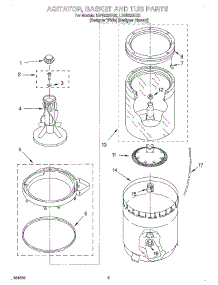 03 - Agitator, Basket And Tub parts for Whirlpool Washer LBR5232EQ2 from AppliancePartsPros.com