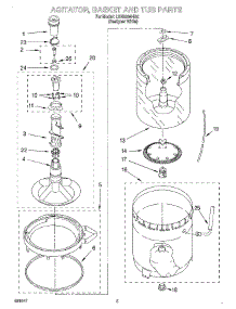 03 - Agitator, Basket And Tub parts for Whirlpool Washer LSH9264HQ0 from AppliancePartsPros.com