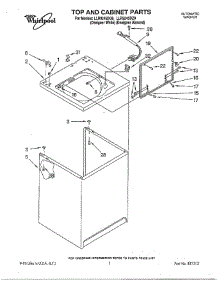 Top And Cabinet parts for Whirlpool Washer LLR9245DQO from AppliancePartsPros.com
