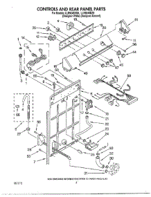 Controls And Rear Panel parts for Whirlpool Washer LLR9245DQO from AppliancePartsPros.com