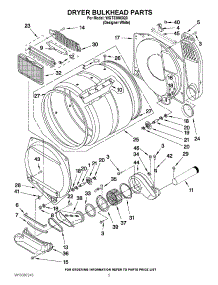 04 - Dryer Bulkhead Parts parts for Whirlpool Washer Dryer Combo WGT3300XQ0 from AppliancePartsPros.com