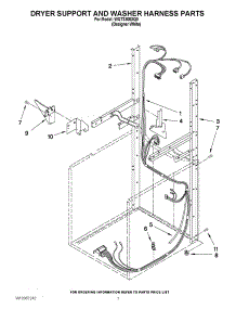 05 - Dryer Support And Washer Harness Parts parts for Whirlpool Washer Dryer Combo WGT3300XQ0 from AppliancePartsPros.com