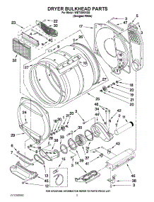 04 - Dryer Bulkhead Parts parts for Whirlpool Washer Dryer Combo WET3300XQ0 from AppliancePartsPros.com