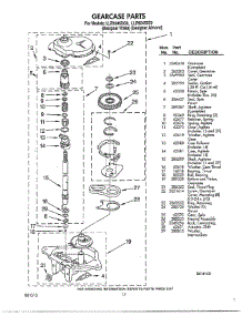 Gearcase parts for Whirlpool Washer LLR9245DQO from AppliancePartsPros.com