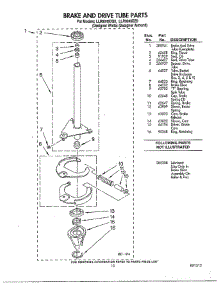 Brake And Drive Tube parts for Whirlpool Washer LLR9245DZO from AppliancePartsPros.com