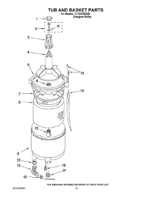 10 - Tub And Basket Parts parts for Whirlpool Washer Dryer Combo YLTE5243DQ9 from AppliancePartsPros.com