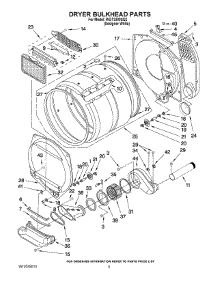 04 - Dryer Bulkhead Parts parts for Whirlpool Washer Dryer Combo WGT3300SQ2 from AppliancePartsPros.com