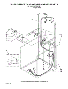 05 - Dryer Support And Washer Harness Parts parts for Whirlpool Washer Dryer Combo YWET3300XQ0 from AppliancePartsPros.com