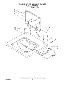06 - Washer Top And Lid Parts parts for Whirlpool Washer Dryer Combo WGT3300SQ2 from AppliancePartsPros.com