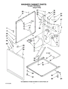 07 - Washer Cabinet Parts parts for Whirlpool Washer Dryer Combo YWET3300XQ0 from AppliancePartsPros.com