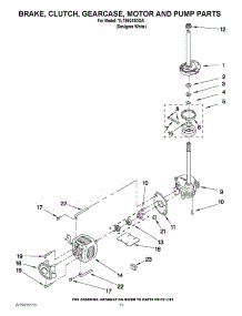 08 - Brake, Clutch, Gearcase, Motor And Pump Parts parts for Whirlpool Washer Dryer Combo YLTE5243DQA from AppliancePartsPros.com
