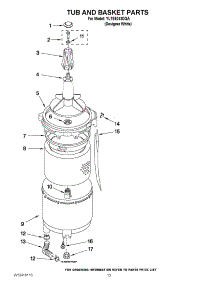 10 - Tub And Basket Parts parts for Whirlpool Washer Dryer Combo YLTE5243DQA from AppliancePartsPros.com