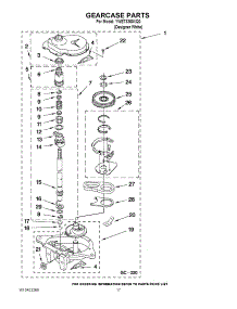 11 - Gearcase Parts parts for Whirlpool Washer Dryer Combo YWET3300XQ0 from AppliancePartsPros.com