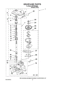 11 - Gearcase Parts parts for Whirlpool Washer Dryer Combo WGT3300SQ2 from AppliancePartsPros.com