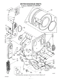 05 - Dryer Bulkhead parts for Whirlpool Washer Dryer Combo LT5004XSW3 from AppliancePartsPros.com