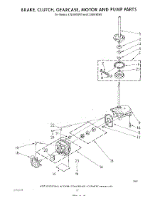 09 - Brake, Clutch, Gearcase, Motor And Pump parts for Whirlpool Washer Dryer Combo LT5004XSW3 from AppliancePartsPros.com