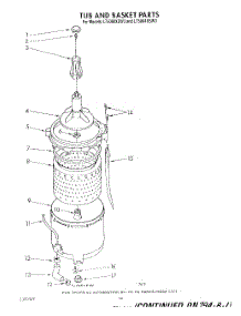 11 - Tub And Basket parts for Whirlpool Washer Dryer Combo LT5004XSW3 from AppliancePartsPros.com