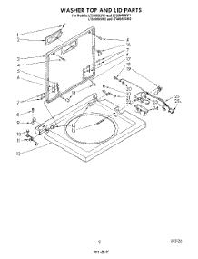 07 - Washer Top And Lid parts for Whirlpool Washer Dryer Combo LT5004XSW2 from AppliancePartsPros.com